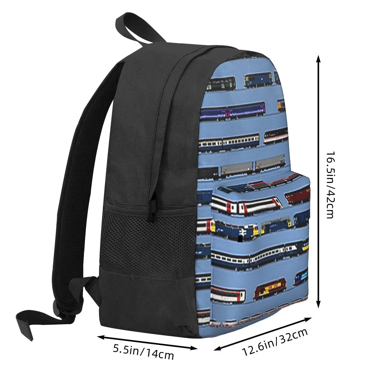 Britische Züge Rucksäcke Jungen Mädchen Bücher tasche Studenten Schult aschen Cartoon Kinder Rucksack Laptop Rucksack Umhängetasche