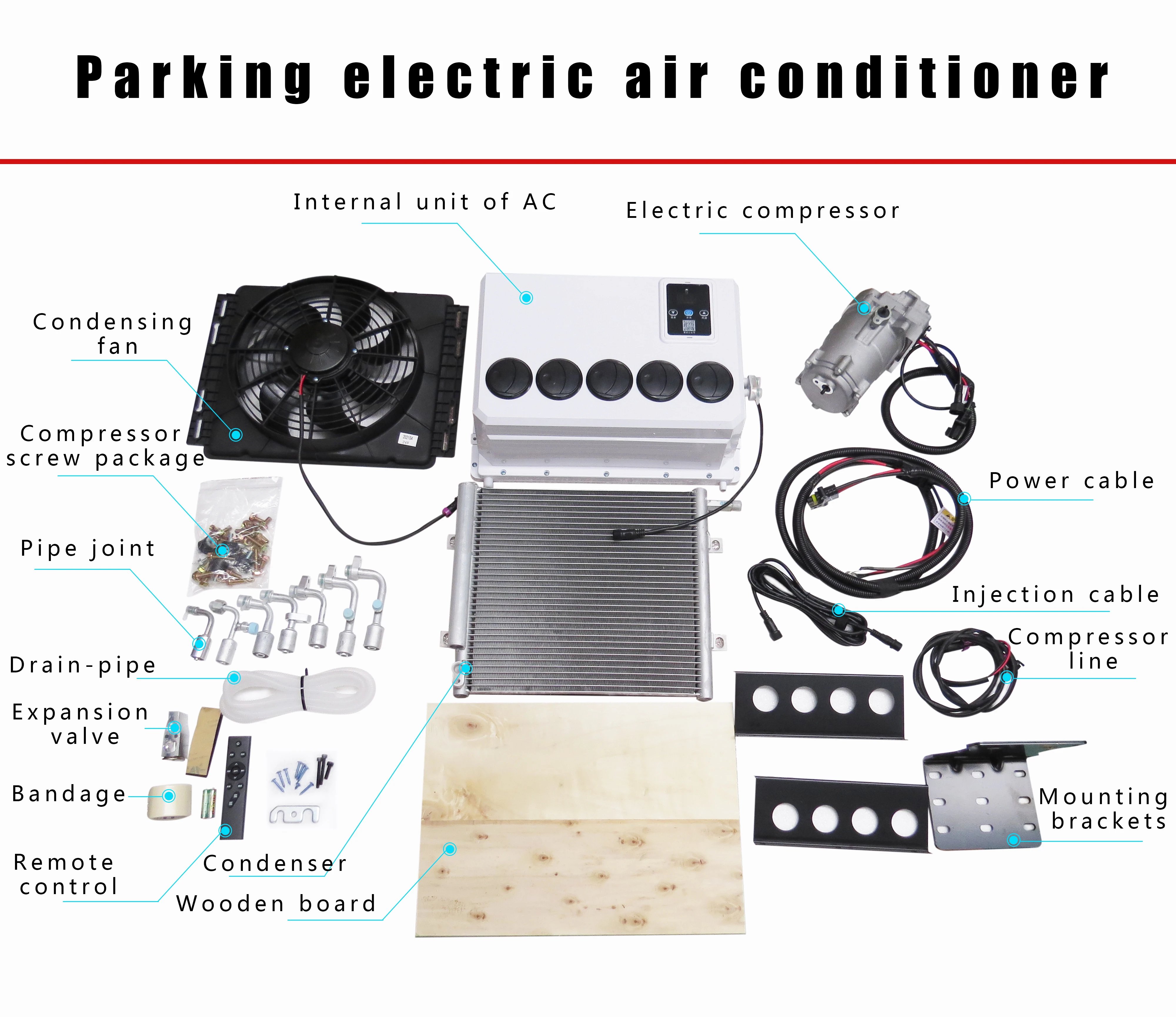 HVAC Car  Auto Parking air conditioner 12V 24V Electric truck air conditioner