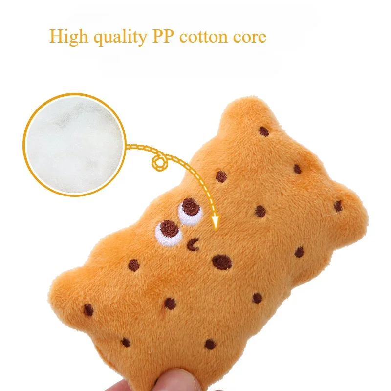 Pet Supplies Plush Biscuits Peanut Chicken Leg Shaped Cat Toy Contains Catnip To Attract Cat Interest Play With Cat Toys