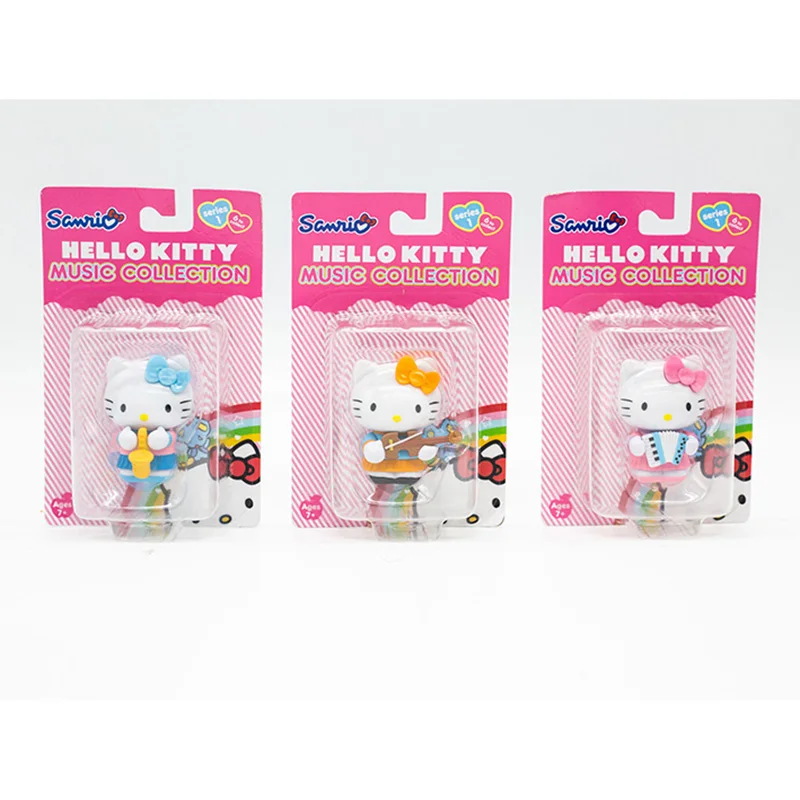 Sanrio Hello Kitty KT Cat Music Collection musicista Kitty Doll regali giocattolo modello Anime figure raccogliere ornamenti