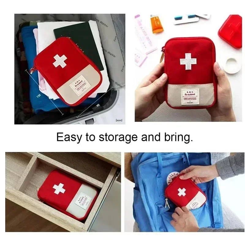 المحمولة الإسعافات الأولية الطبية عدة السفر التخييم في الهواء الطلق الطوارئ الطب حقيبة التخزين السفر البسيطة EDC الحقيبة المنظم حبوب منع الحمل