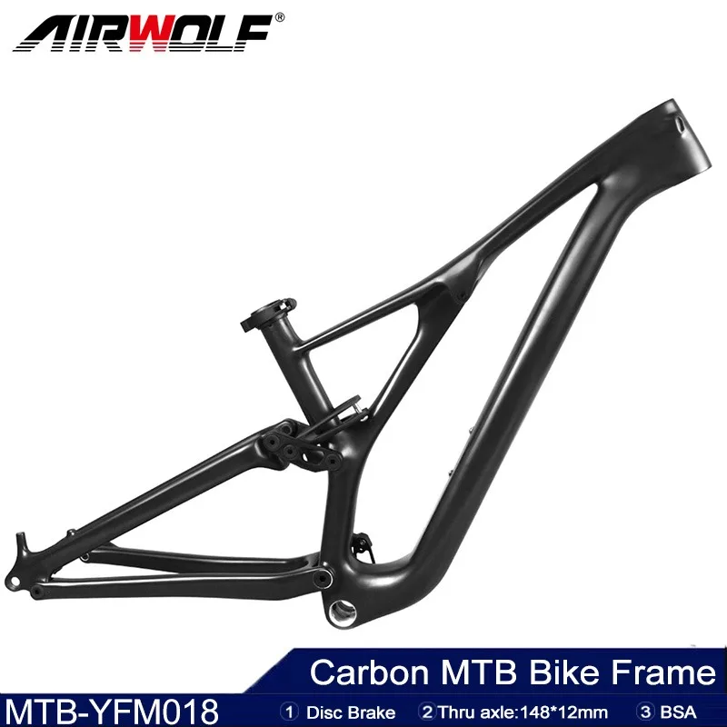 

Airwolf T1100 Carbon MTB Frame 29er Carbon Bike Frame 29 Mountain Carbon Bike Frame 148*12mm Thru Axle Disc Brake Bicycle