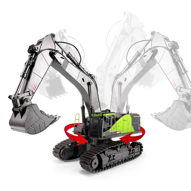 Wireless Remote Control Combined Excavator Locomotive Charging Screw Excavator Hook Machine Children's Excavation