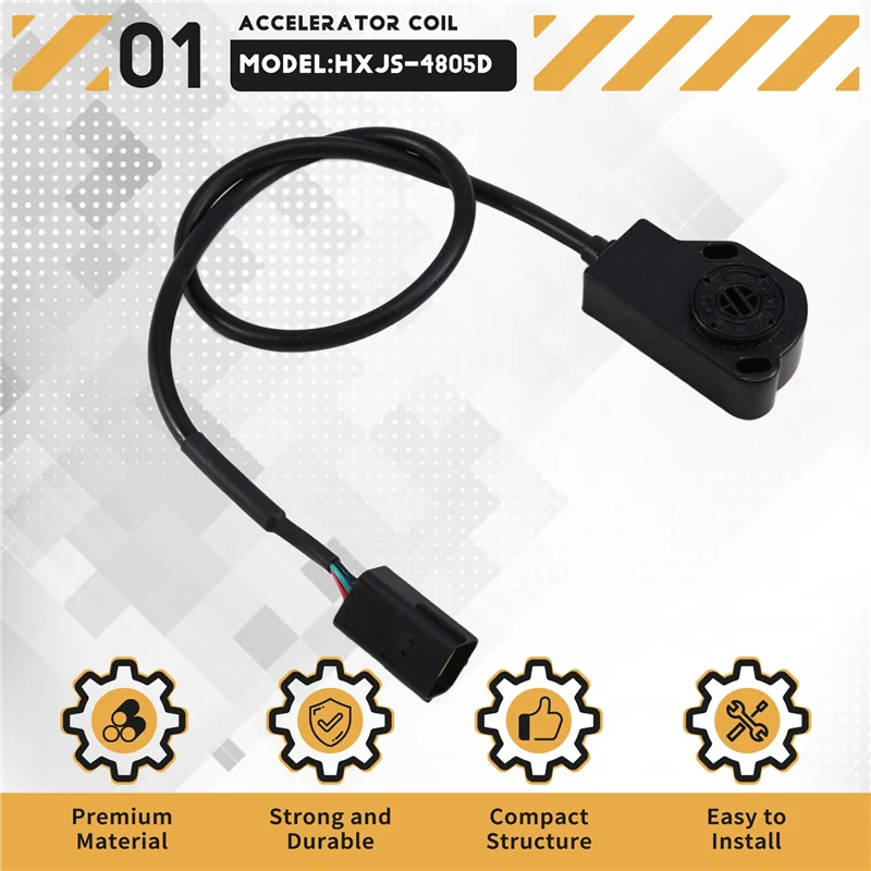 

Durable HXJS-4805D Electric Accelerator Coil Control Box, 0-5V Output For 12-96V Vehicles