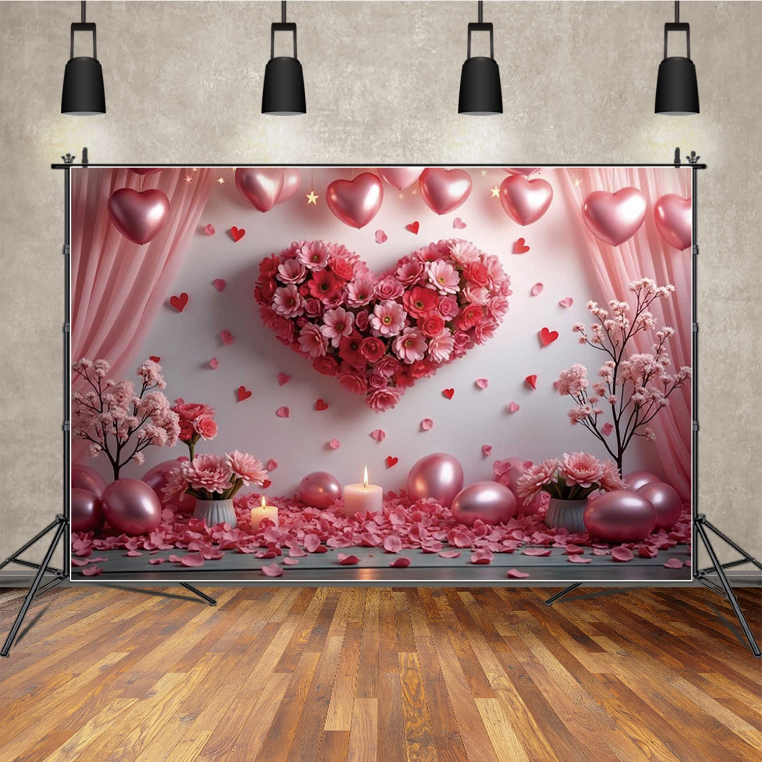 MOON.QG День Святого Валентина фон юбилей любовь сердце свадебный душ фото фон цветок свадьба видео будуар помолвка