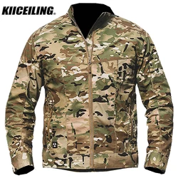 KIICEILING KC Bomber nero Multicam giacca tattica militare per uomo sottile Ripstop giacche a vento impermeabili cappotti mimetici dell'esercito