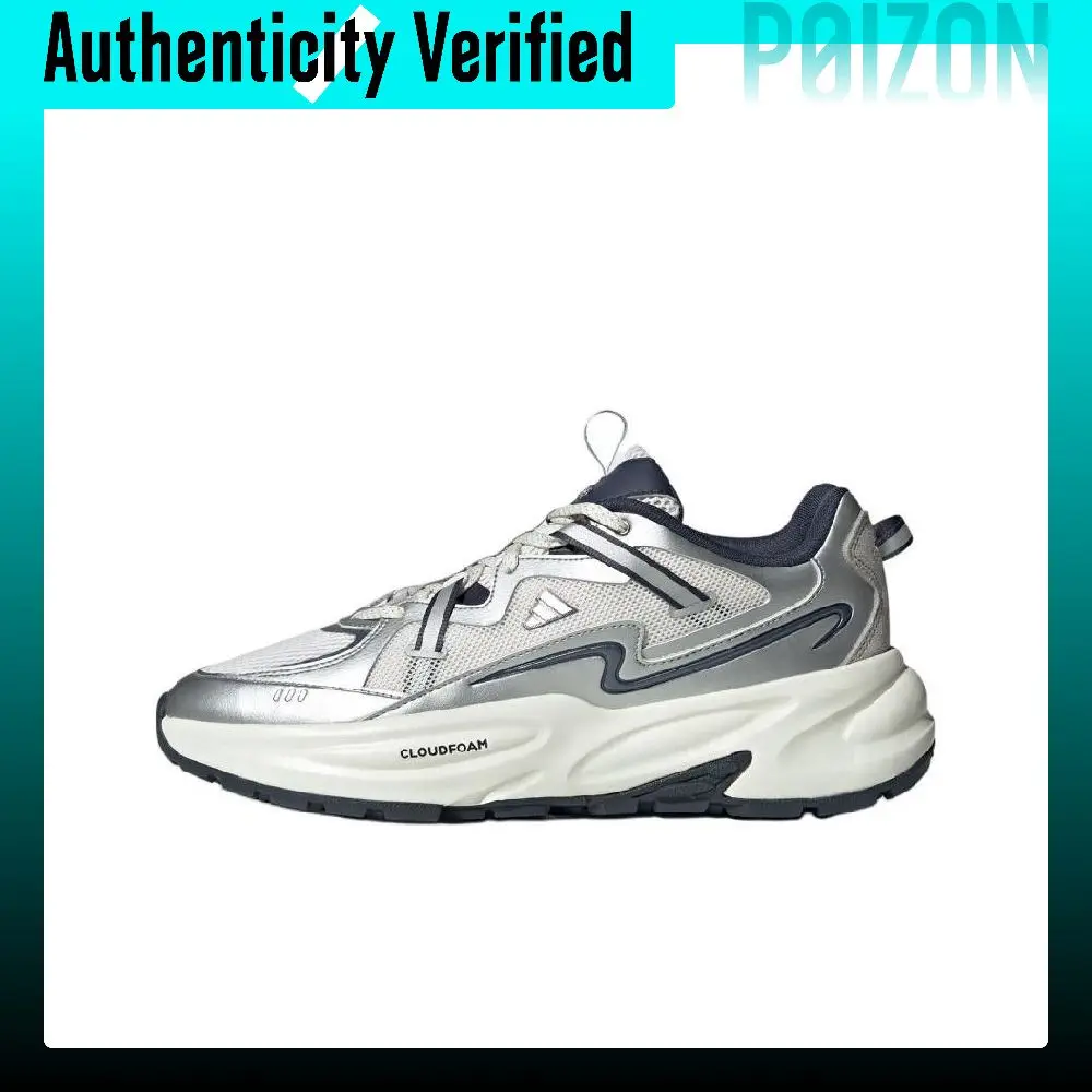 Adidas OZWAVE SURGE 2.0 Chunky Sneakers Unisex Low-top Bright White/Dark Navy Blue/Metallic Silver JQ9256