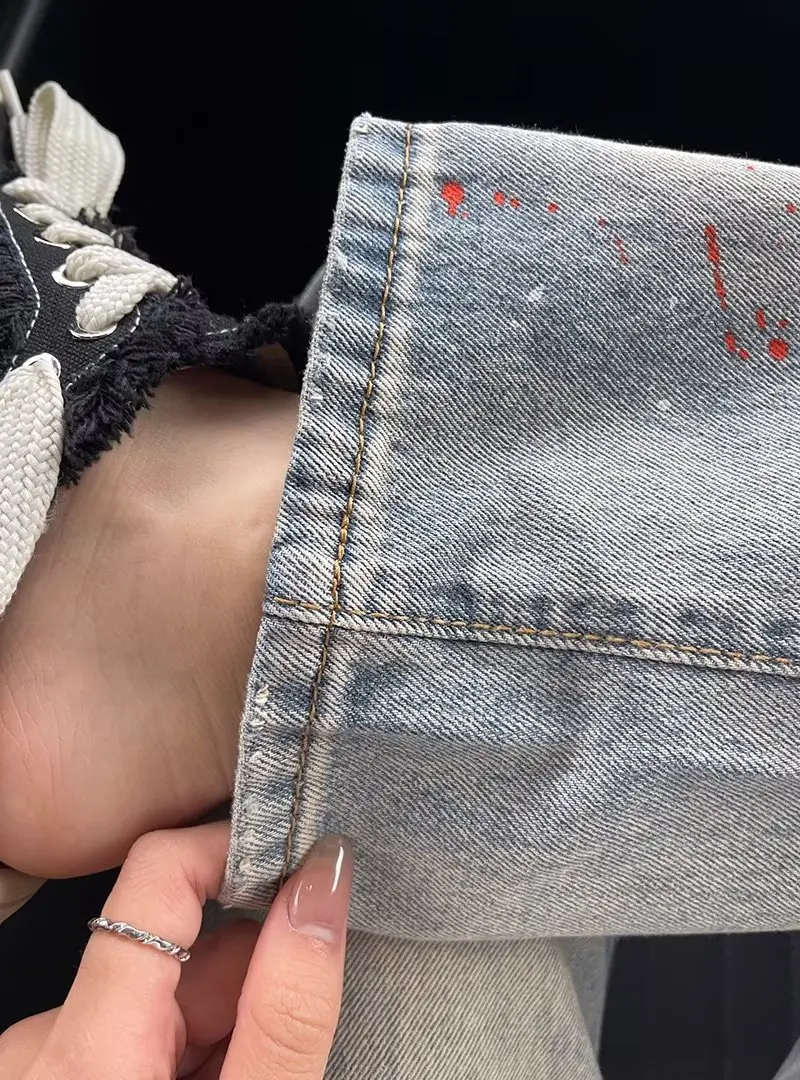 

Baggy Jeans Girl Women'S Looks Sequin Beaded Embellished Detail Glam Fashion Denim Vintage Retro Style Y2K Street Harajuku