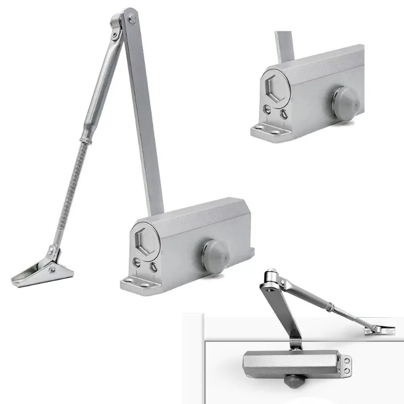 Automatic Hydraulic Spring Door Closer Adjustable Mute Buffer Door Hardware Residential Commercial