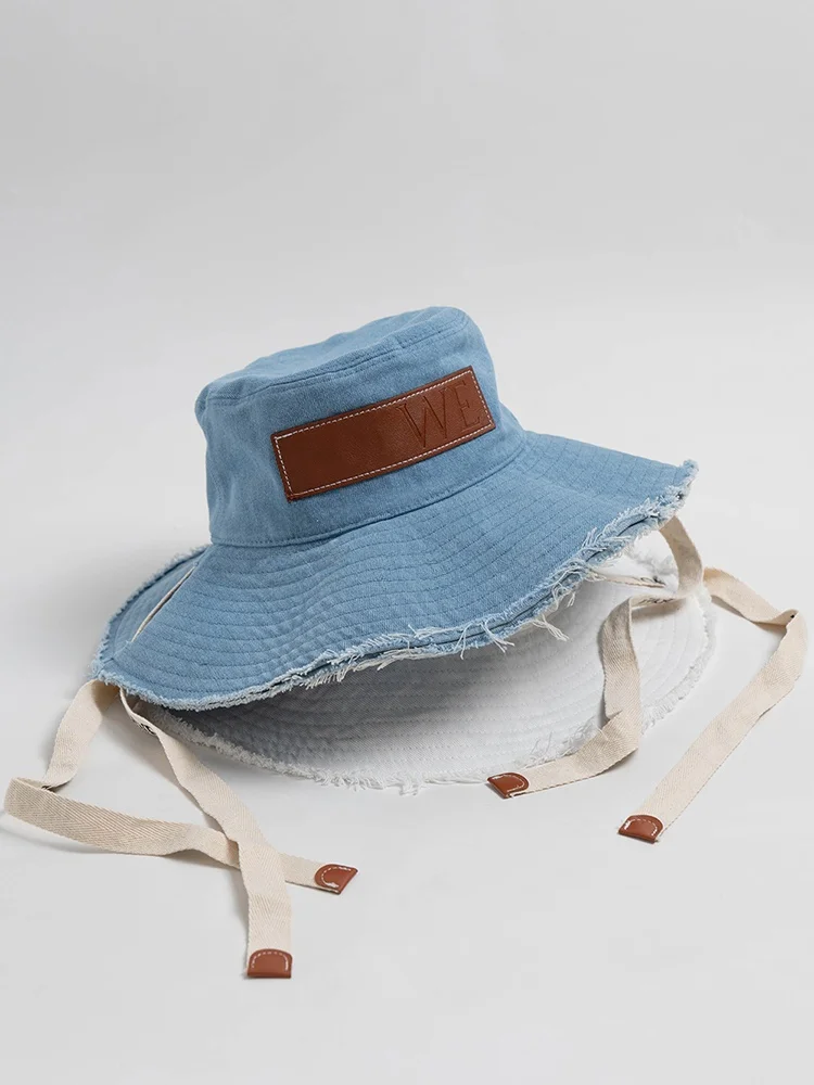 chapeau-de-pecheur-pour-femme-sopra-studio-grand-bord-protection-solaire-avec-pompon-style-decontracte-en-coton-protection-solaire