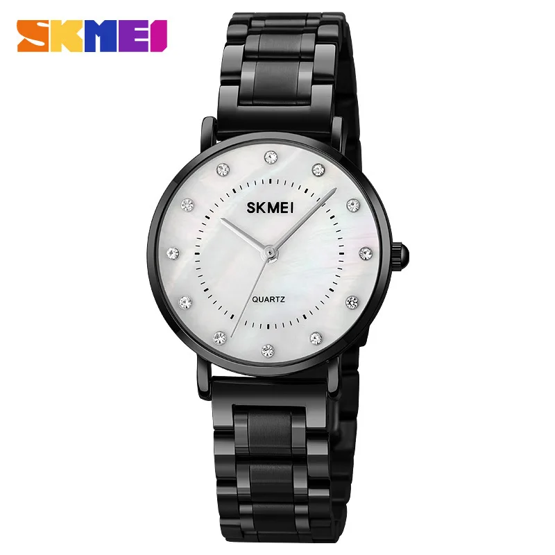 Skmei المرأة العصرية شل الماس ساعة عادية كل مباراة الإنترنت المشاهير لايف كوارتز ساعة