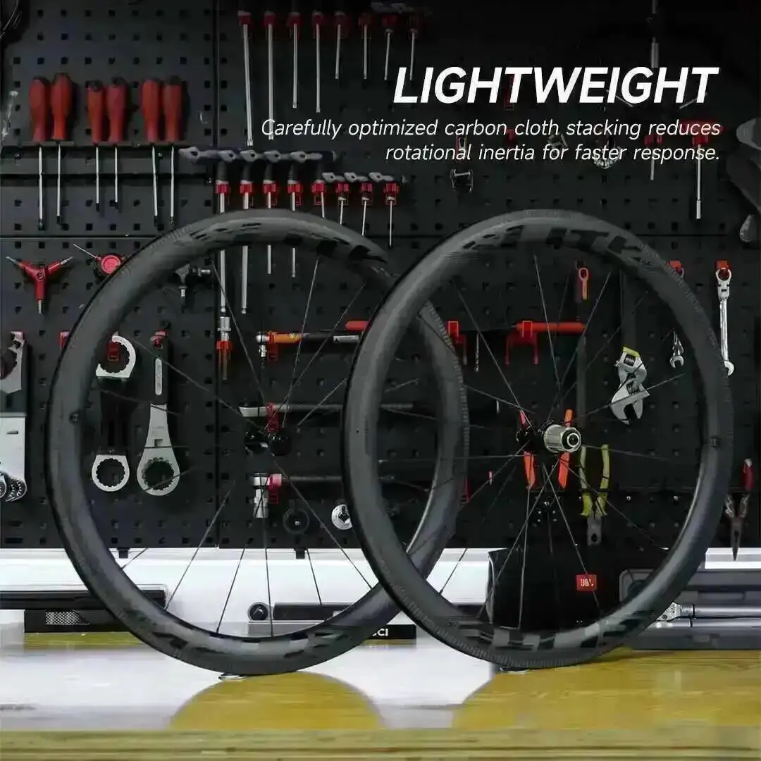 ELITEWHEELS 超軽量 R13 ロードカーボンホイールセット レーシング