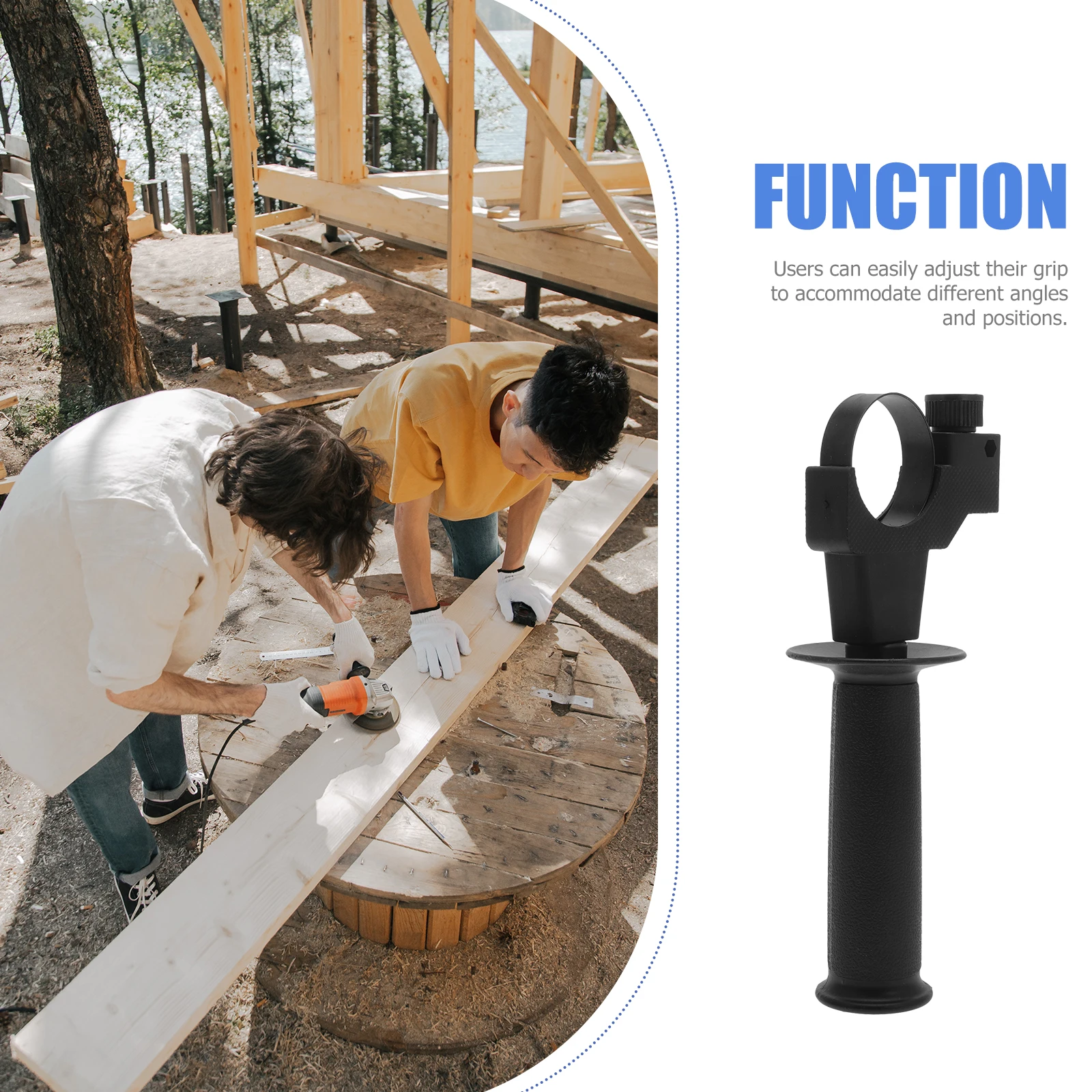 قبضة مقبض جانبي للمطرقة الكهربائية قابلة للتعديل وقابلة للاستبدال أداة قبضة الحفر غير قابلة للانزلاق ومتينة للاستخدام اليومي #6
