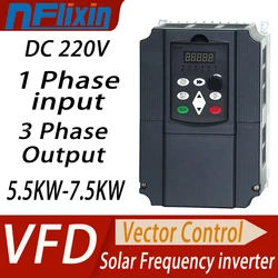 Solar NFlixin600D series DC input 0.75-2.2KW single phase 220V output inverter water pump dedicated inverter VFD inverter