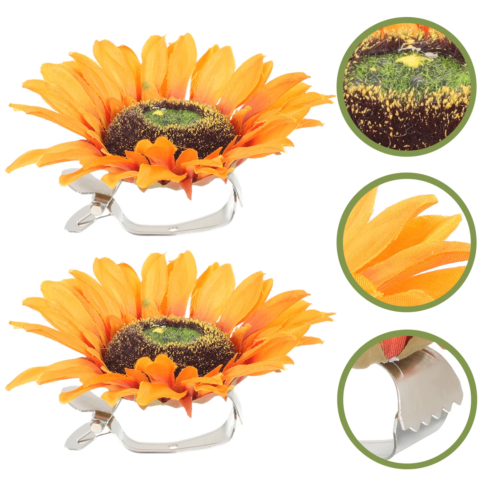 2 Pcs Sunflower Bracket Curtain Clip Child Ties Curtains Rideaux Metal Silk Cloth Clips Tieback Clamp