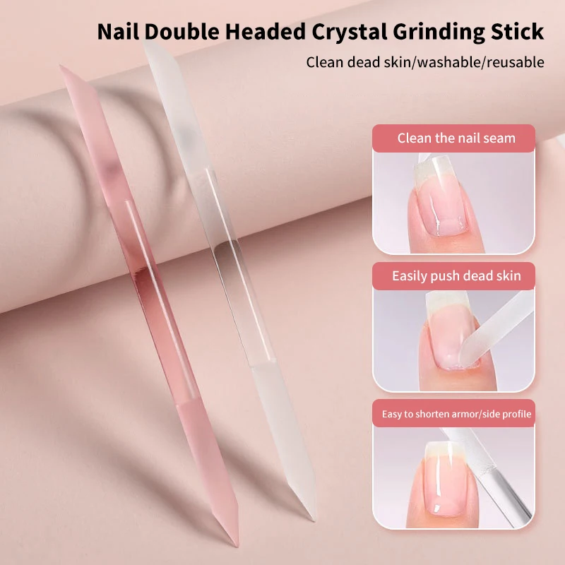 1Pcs Glass Cuticle Pusher Nail Manicure Stick Professional Precision Filing CuticleRemover PedicureForManicure Nails Accessories