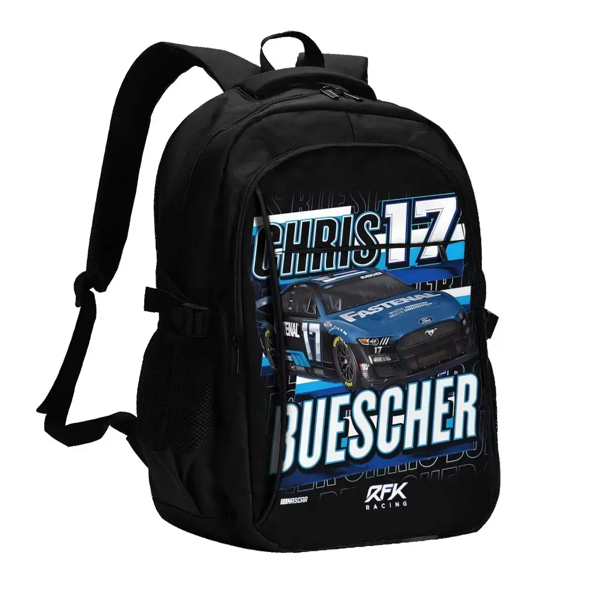 Chris Buescher 17 トラベル ラップトップ バックパック、USB 充電ポート付きビジネス防水バックパック、男性と女性のための大学バッグ