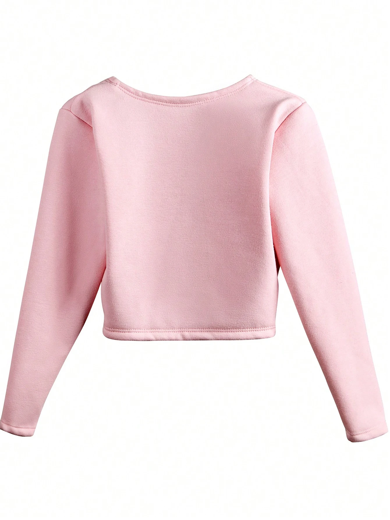 Girls Ballet Wrap Tops Kids Long Sleeve Dance Sweater Velvet Inner Classic V-neck Pullover