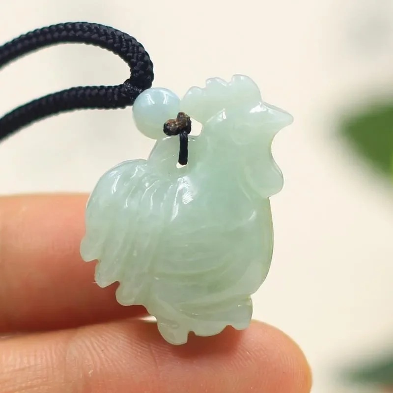 A Goods Liyu Rooster Book Pendant Ruyi Ji Body Jade Chicken Necklace for Men and Women