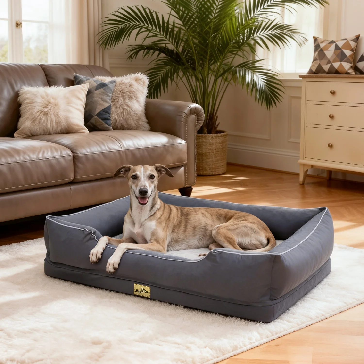 Orthopädische Hundebetten in M/L/XL/2XL/3XL, Oxford-Schaumstoffbasis, Hundecouch, Sofa, Liegebett, wasserdichtes Futter, abnehmbarer Bezug
