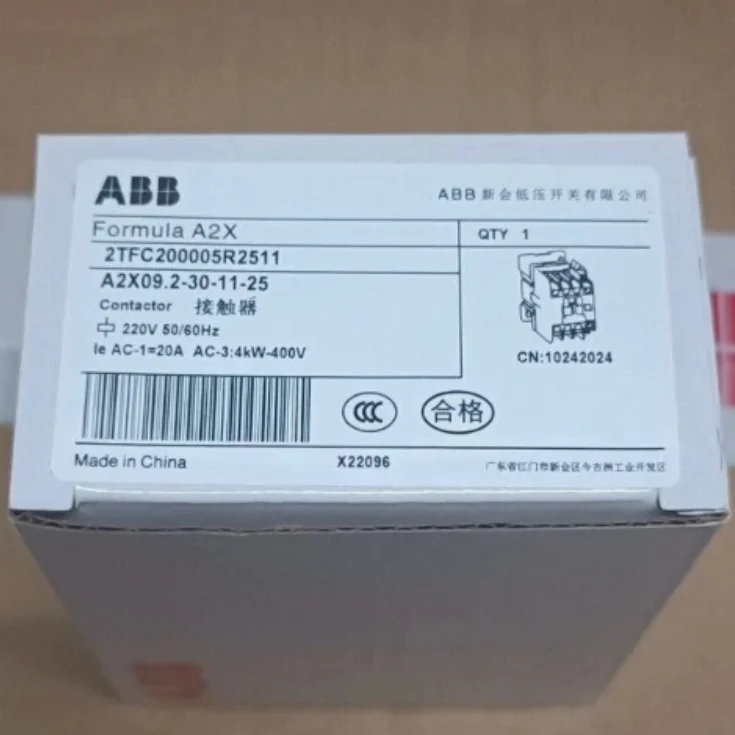 10242024 A2X09.2-30-11-25 220V50/60HZ 2TFC200005R2511 contactor