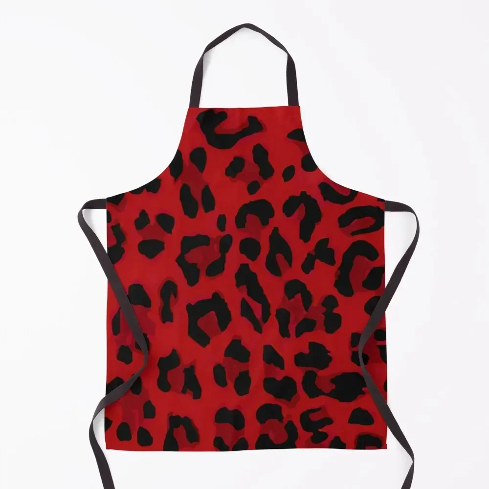 

Red Leopard print Apron professional hairdresser Home Supplies Chef Uniform Apron