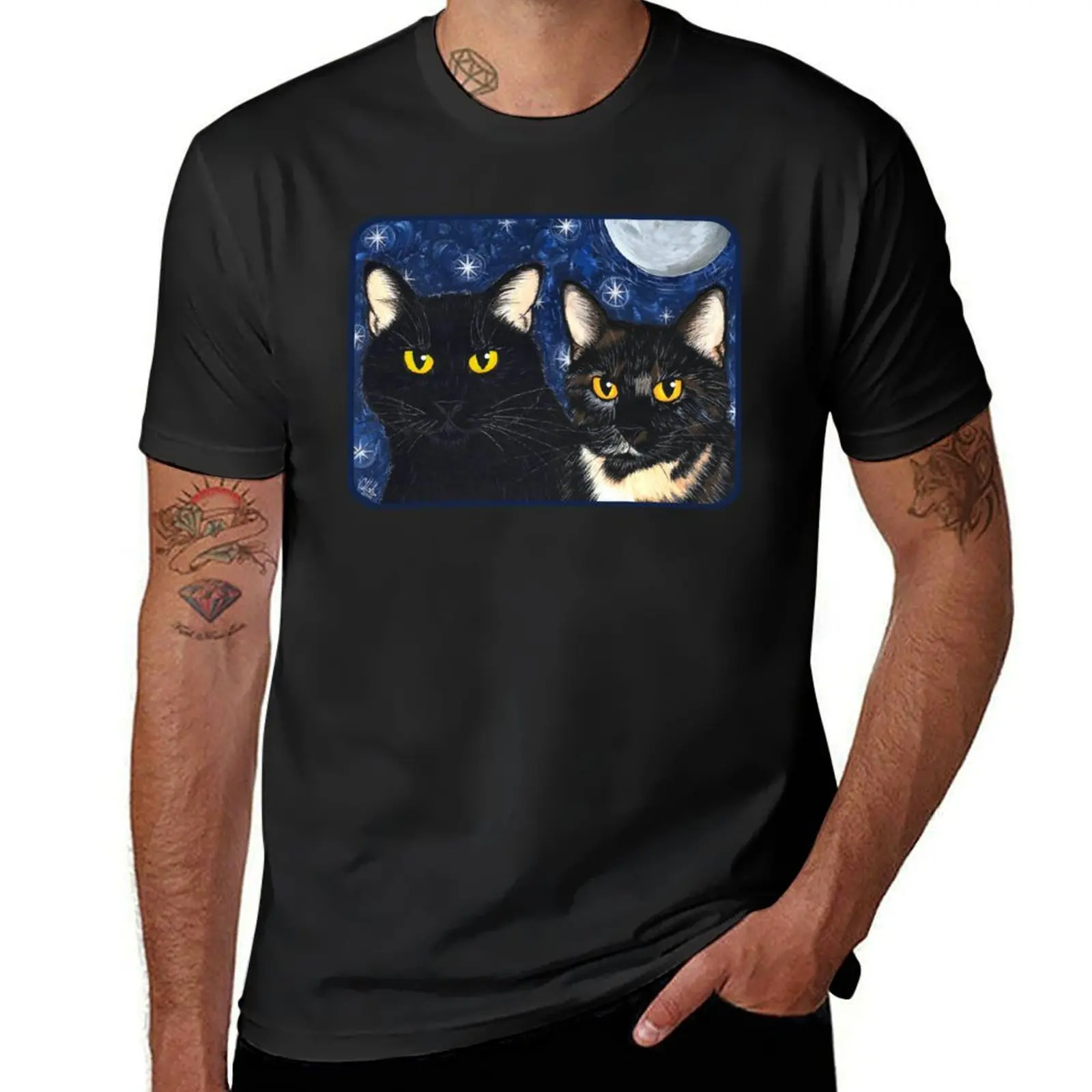 Strangeling's Felines Black Cat Tortie Cat T-Shirt blanks boys whites boys animal print mens graphic t-shirts