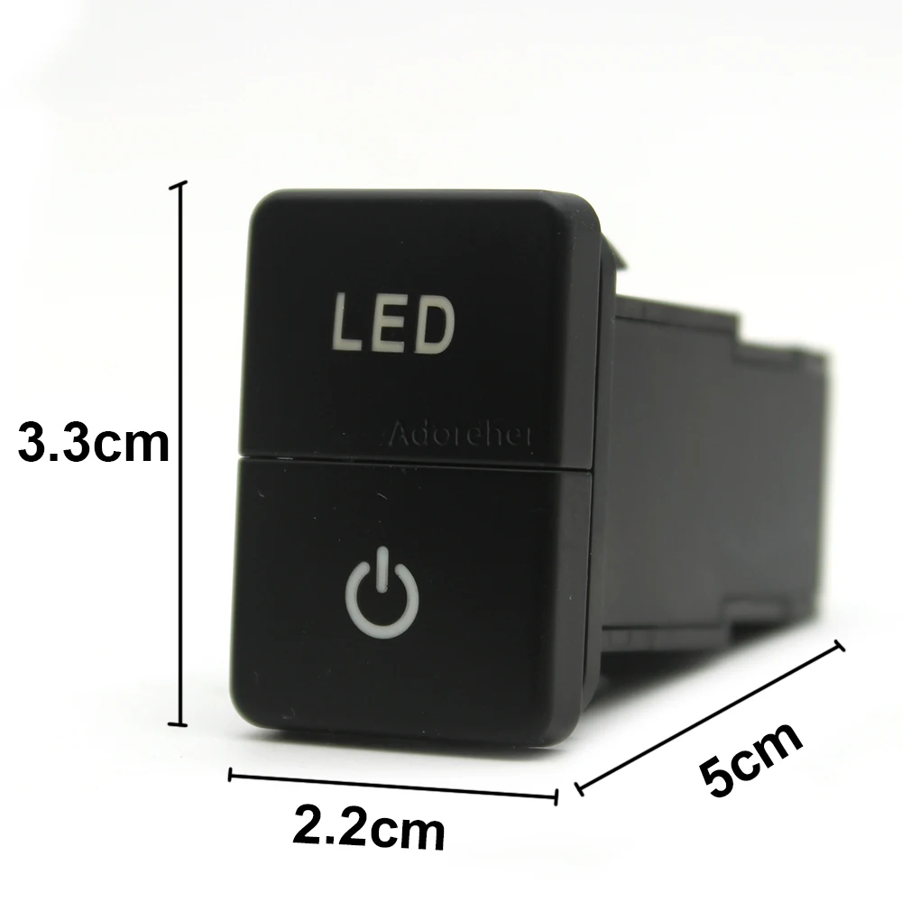 1Pc Auto Dual LED DRL Light Bar Radar Rear Front Fog Diff Lock Switch Power Supply On Off Switch For Suzuki Jimny 2019 - 2021
