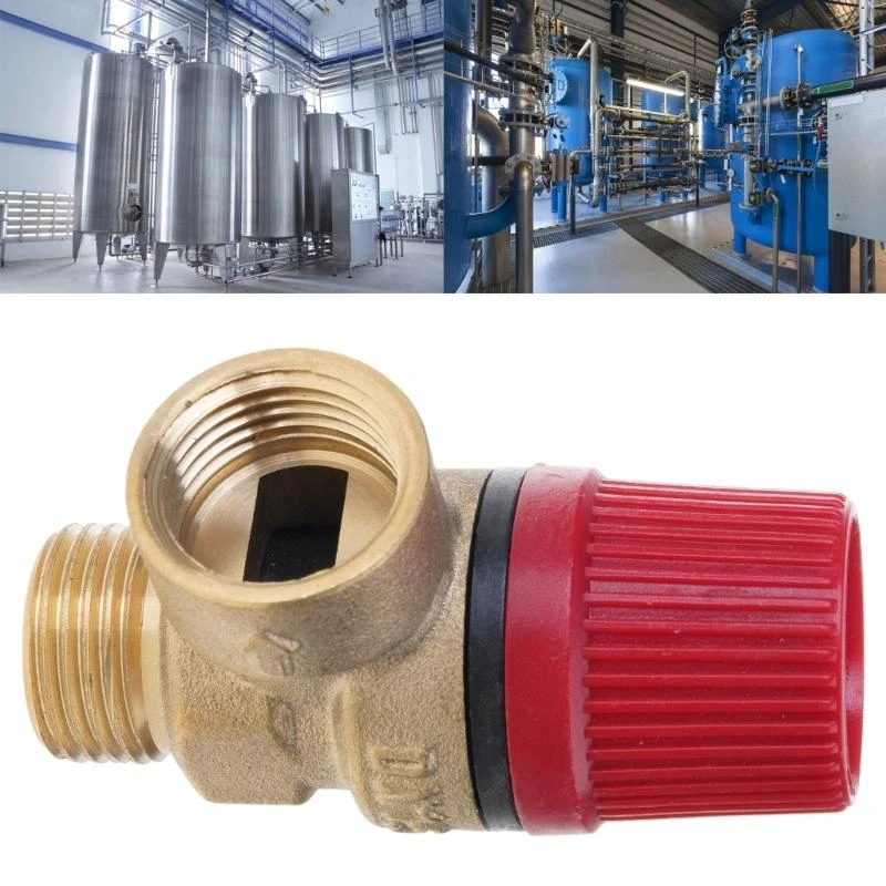 J2HB Efficient 1/2 Inch Sturdy Brass Relief Valves DN15 for Water Oil Gas Pressure with EPDM Diaphragm Daily Casual Use
