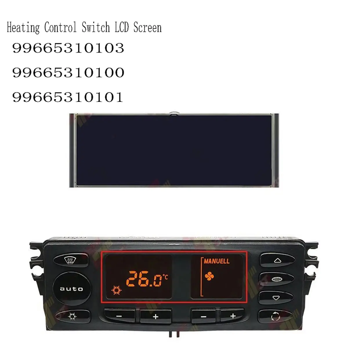 Ac29-For 911(996) Boxster 986 RUF LCD Display Heating Control Switch 99665310103 LCD Screen 99665310100 99665310101 6