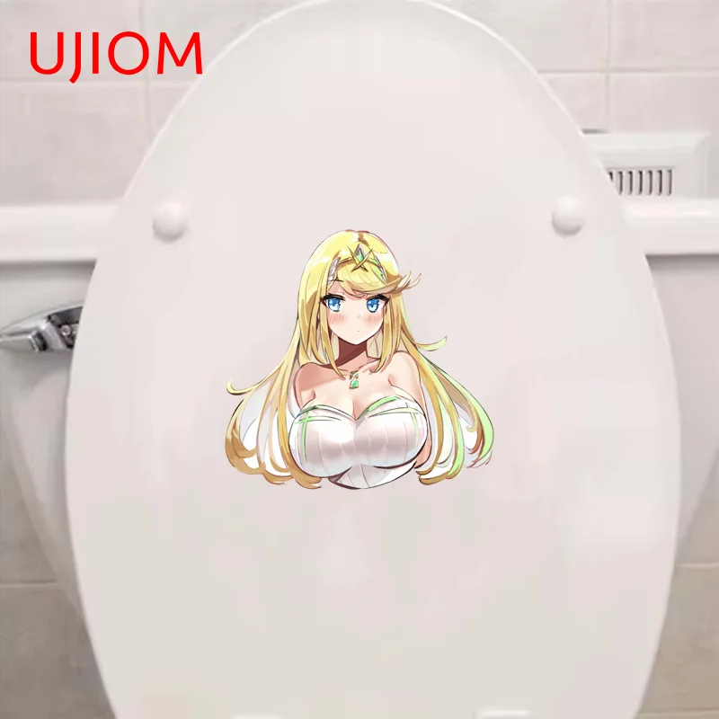 UJIOM Big Bobbs Waifu Mythra Half Head Wall Stickers Cool Smart Home Window Door Decal Customizable Home Decoration Accessories