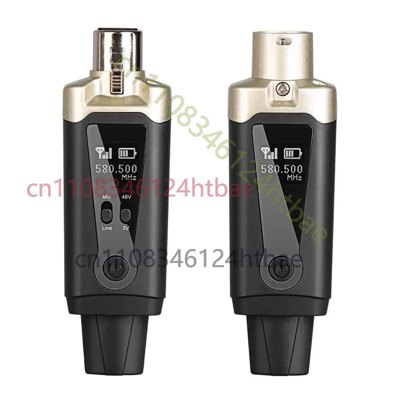 

Dual UHF Wireless Transmission Adapter for XLR Microphone Automatic Transmitter and Audio Conversion
