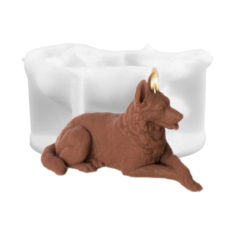 Adorable Wax Mold Flexible Silicone Lying Animal Shaped Maker Mold for Art and Craft Lovers