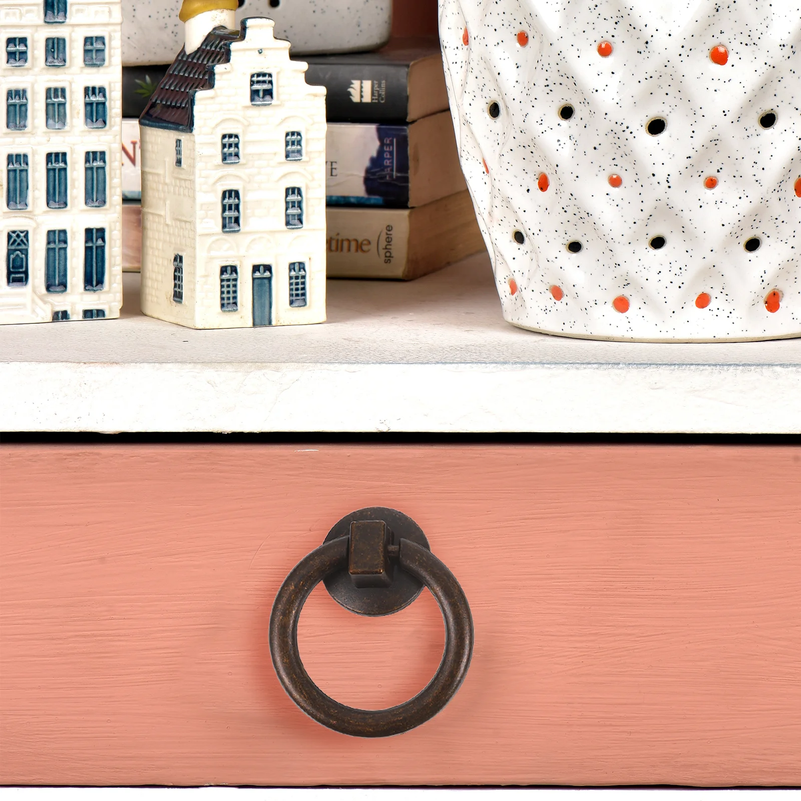 

2pcs Vintage Drawer Pulls Bronze Ring Cabinet Handles Zinc Alloy For Kitchen Wardrobe Dresser Replacement Hardware