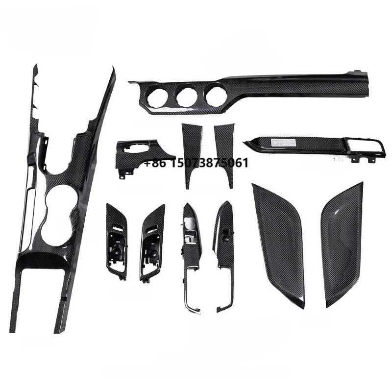 12 Piece Carbon Fiber Interior Accessories for 2015 2016  Mustang GT Center Console 2017 2018-2023 Dashboard/Interior Trim