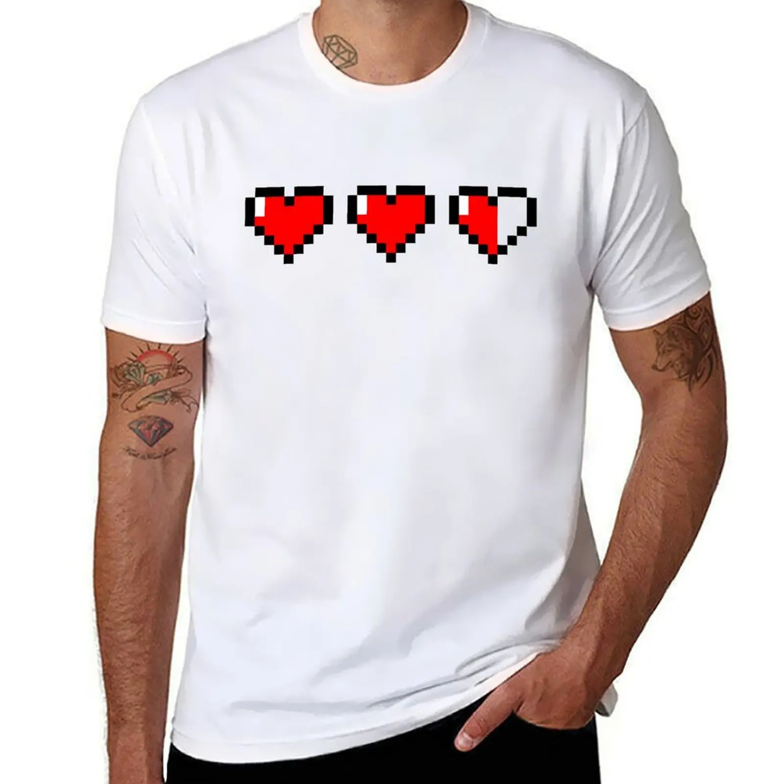 

8-Bit Heart Container T-Shirt man t shirt cotton t shirt man luxury t shirts for man pack white T-shirt