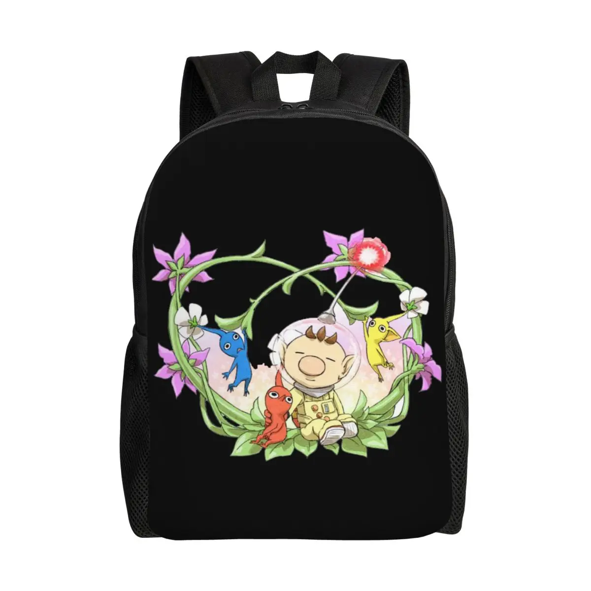 

Custom Pikmins Play Gaming Laptop Backpack Men Women Casual Bookbag for School College Student Video Game Bag