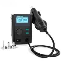 For QUICK 858D+ 220V 700W Hot Air Soldering Station LED Digital Display Soft Wind Hot Air Heat Gun SMD BGA Rework Station tools