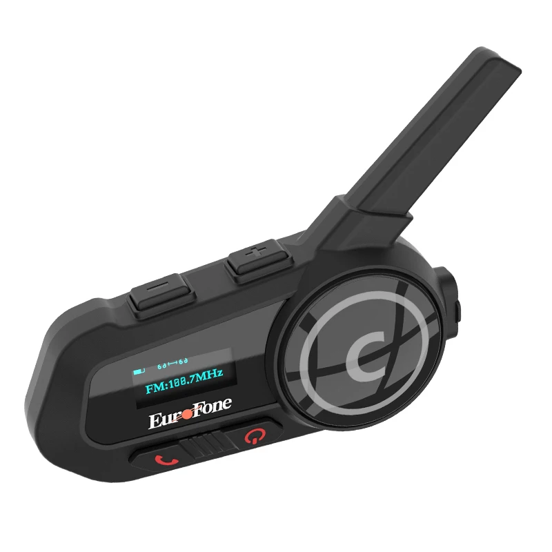 

IP67 Waterproof Intercomunicador de Motocicleta, 6 Rider Group Talking FM Radio Music Sharing Universal Intercom for Helmet