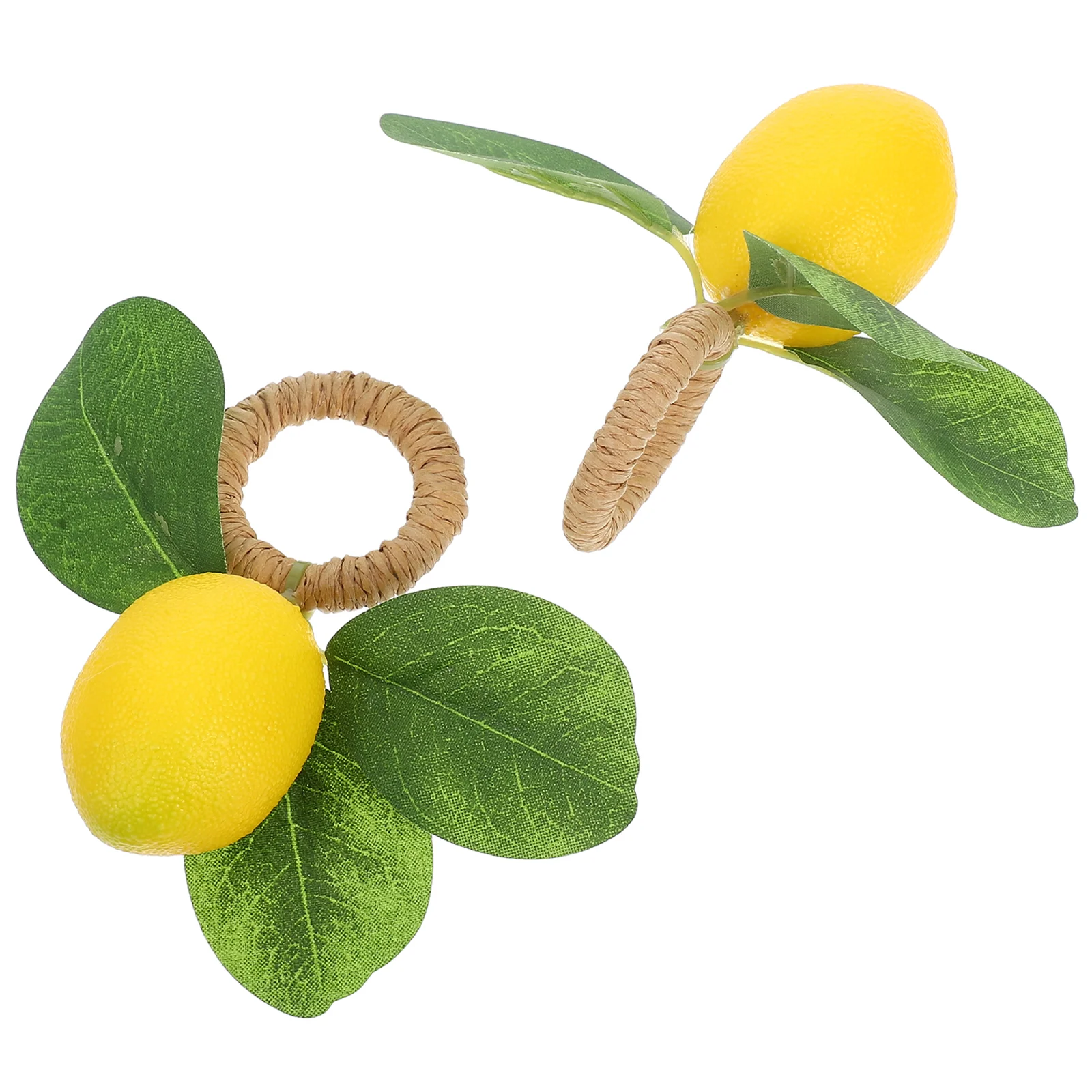 Anéis de guardanapo de limão, 2 peças, design realista, decoração de mesa elegante para hotéis, casamentos, reutilizáveis, fácil uso, ambiente quente