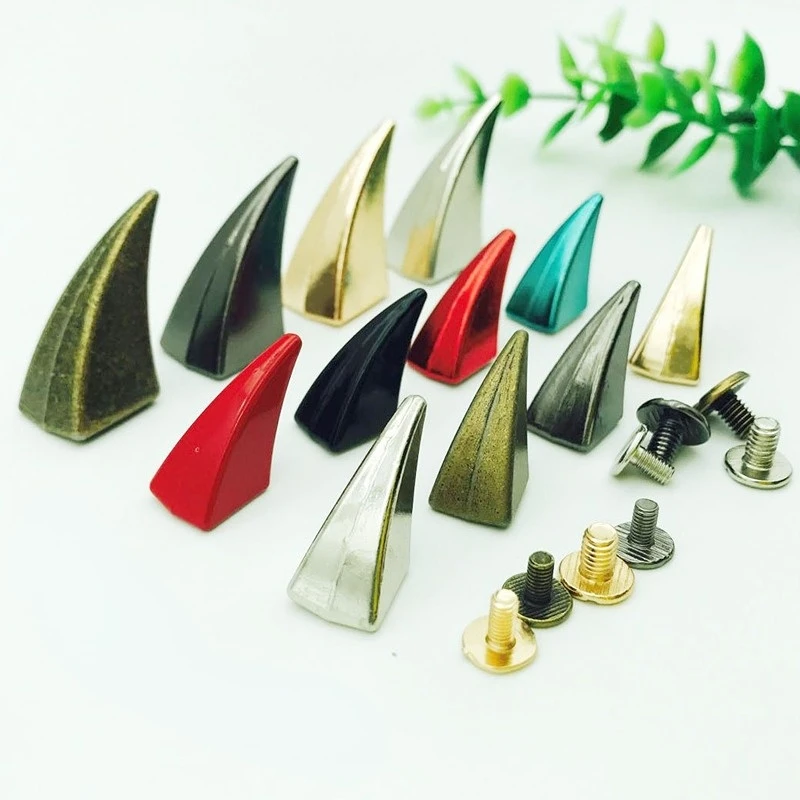 Punk Corner Spiked Screw Rivets Studs Metal Sharp Warhead Bag Shoes Clothes Watchband Spikes Studs Decor Nail Buckles Nailheads