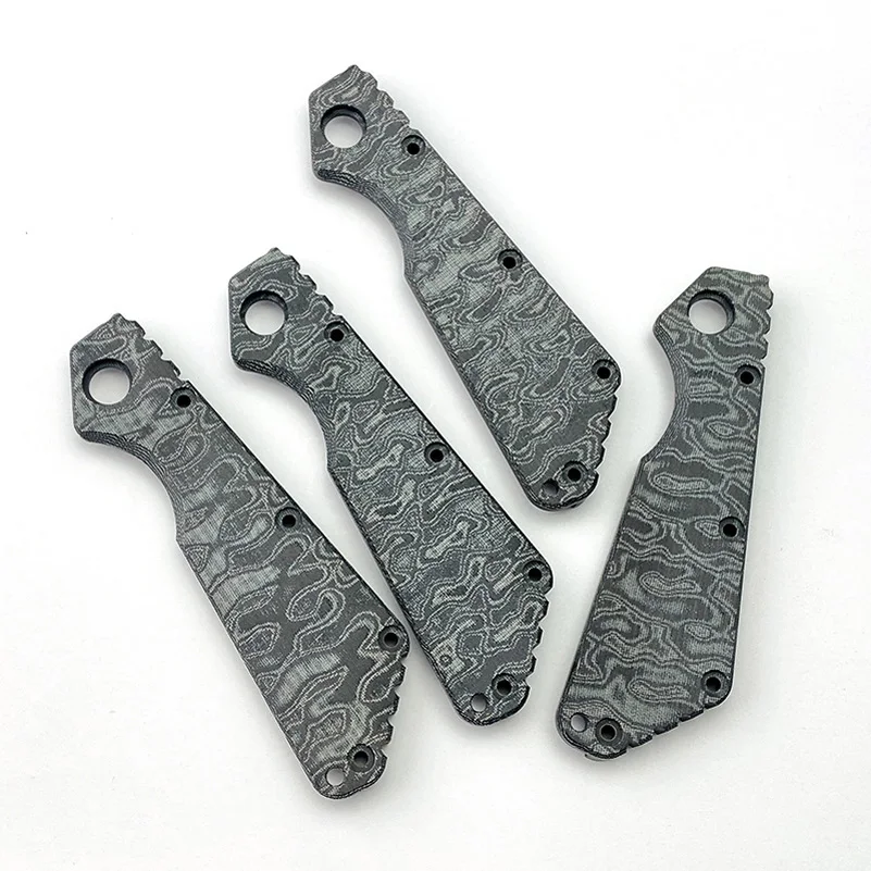 1pc Micarta Material Damascus Pattern Knife Handle Scale Patch For Genuine Strider SMF Old Version Knives Grip DIY Replacement