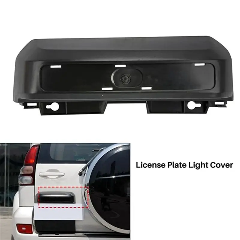 AEA6-الخلفية لوحة الترخيص غطاء خفيف الباب الخلفي غطاء لوحة الترخيص 81696-60011 لتويوتا برادو LC120 2003-2009 جودة عالية