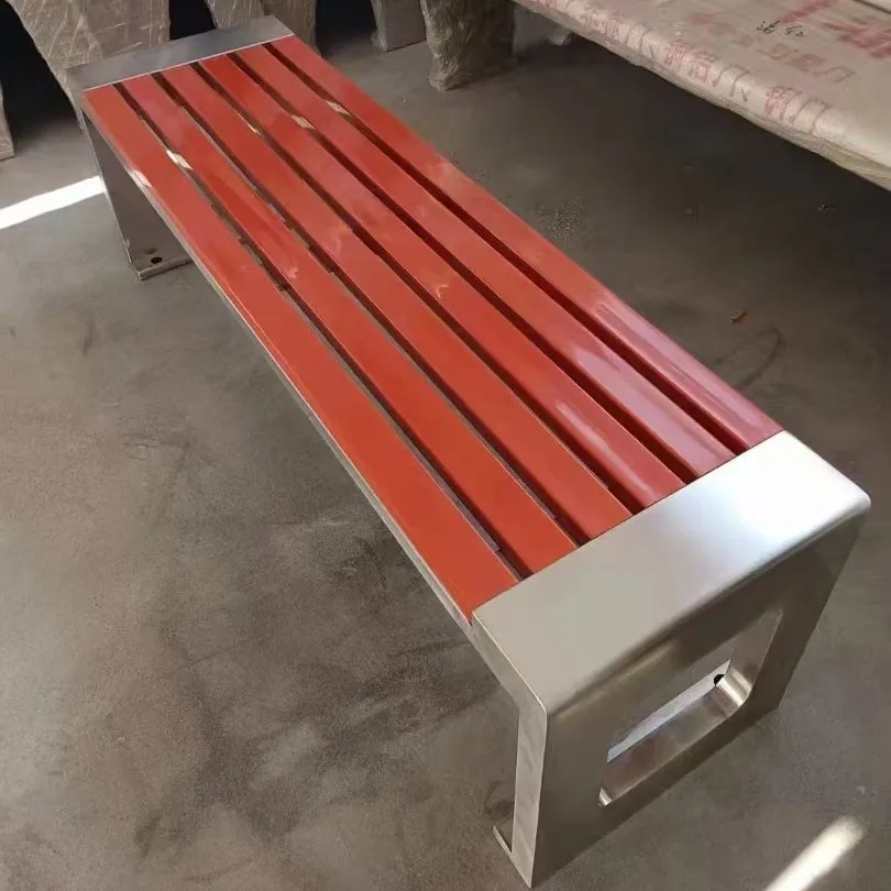 

Открытый парковый стул, общественный квадратный антикоррозийный деревянный стул, чугунная скамейка, спинка для отдыха, сиденье, производитель нержавеющей стали