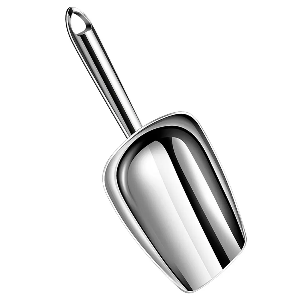 

Stainless Steel Ice Shovel Grains Scoop Medium Size Kitchen Tool for Cubes Flour Nuts Beans Storage Multifunction