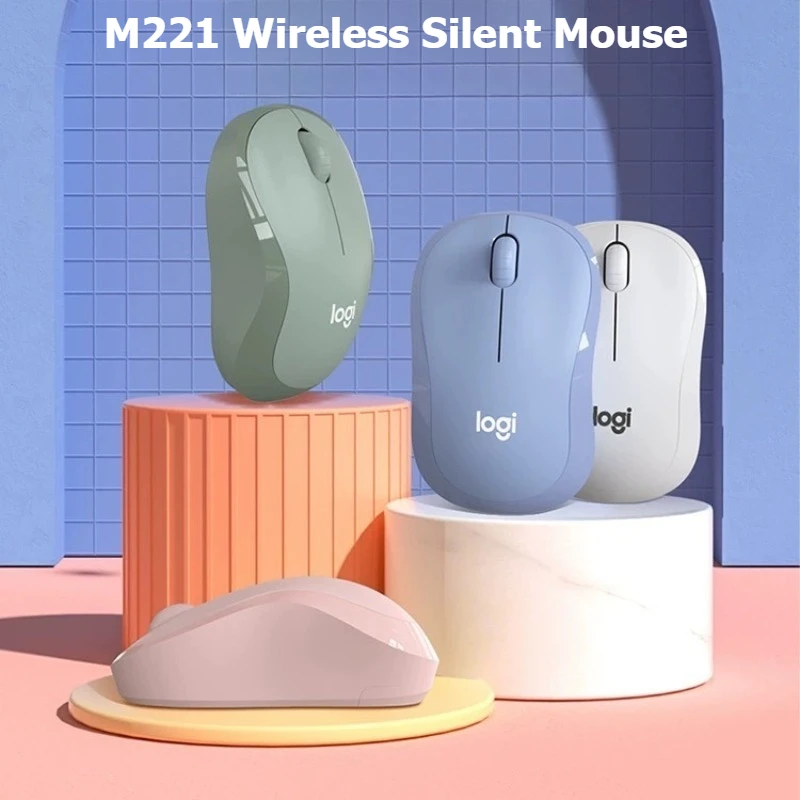 

Беспроводная мышь Logitech M221 с функцией отключения звука, подключение по принципу «включай и работай», бесшумные клики, подходит для ПК, ноутбуков и домашнего офиса, с противоскользящим покрытием