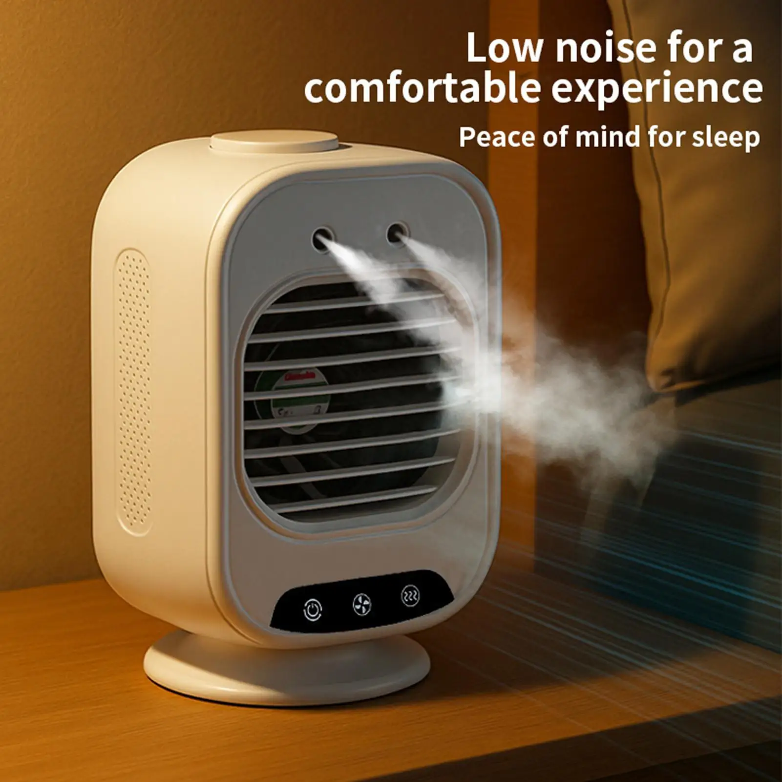 Mini Portable Air Conditioner Spray Fan USB Rechargeable 3-Speed Low Noise Office Desktop Car Usb Charging Small Air Cooler