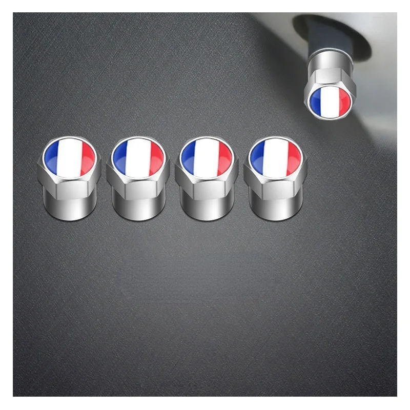 4X Belgium Germany Israel Turkey Bulgaria Romania USA Auto Wheel Tire Valve Stem Caps  National Flags Car Tyre Parts Accessories