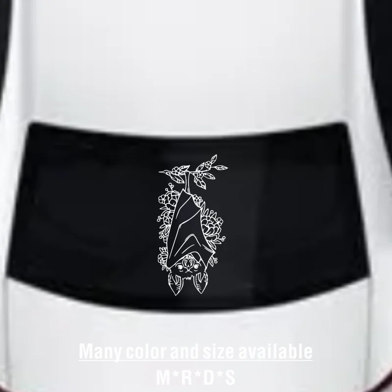 

Cartoon Goth Bat Car Sticker Decal Halloween Bat Branch Flower Car Decal for Window Windshield Bumper Door Vinyl Decor