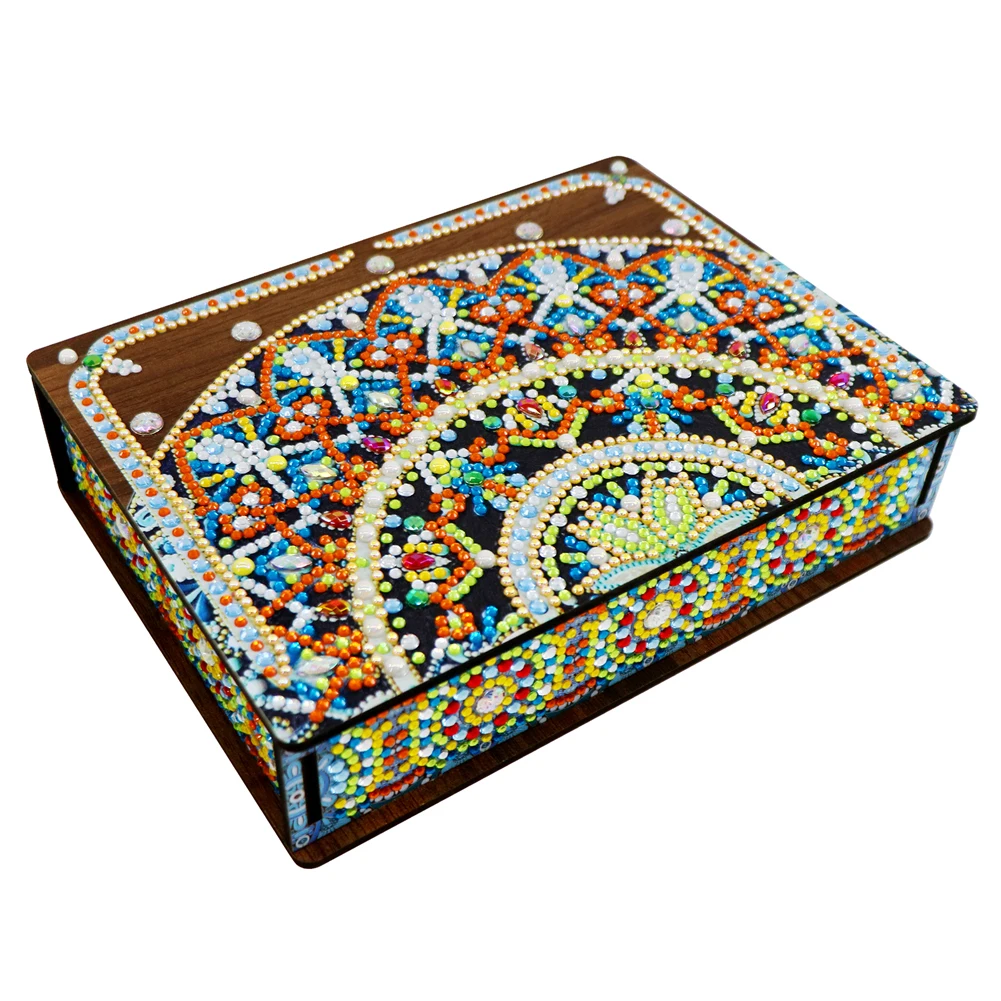 Classic Mandala Diamond Painting Jewelry Storage Box DIY Special Shaped Drill